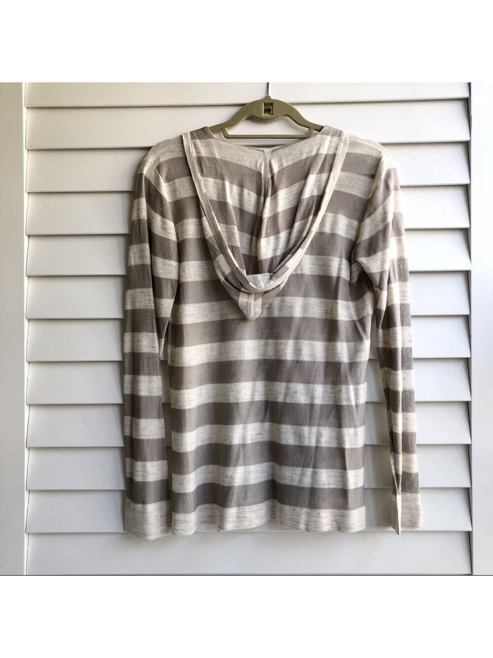 Chico’s Hooded Stripe Top - Picture 3 of 7